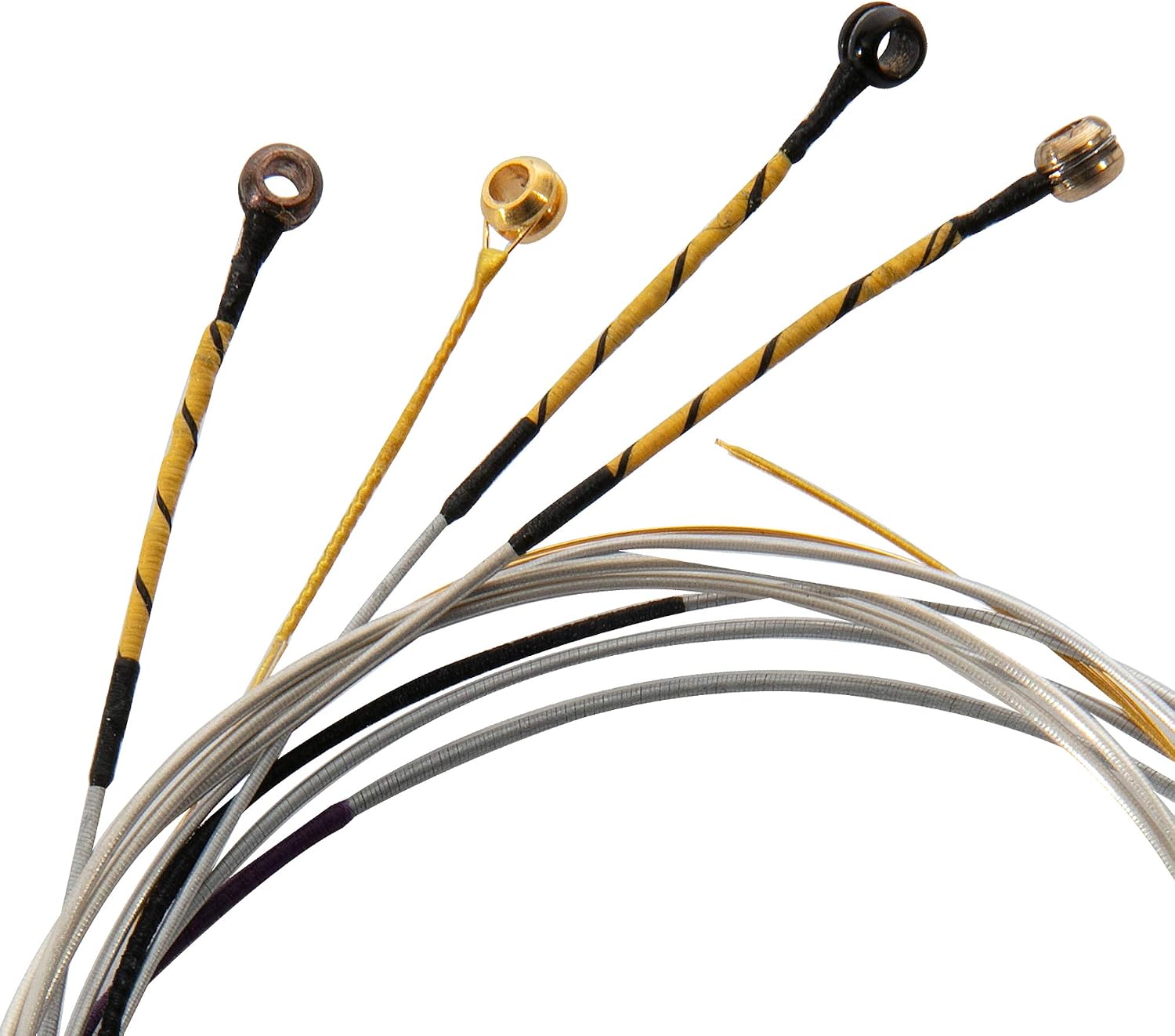 MI&VI SOLOIST’S Violin Strings — 4/4 Scale Full Set (G-D-A-E) with Golden E-String | Synthetic Core | Ball-End | Medium Gauge Tension - By MIVI Music