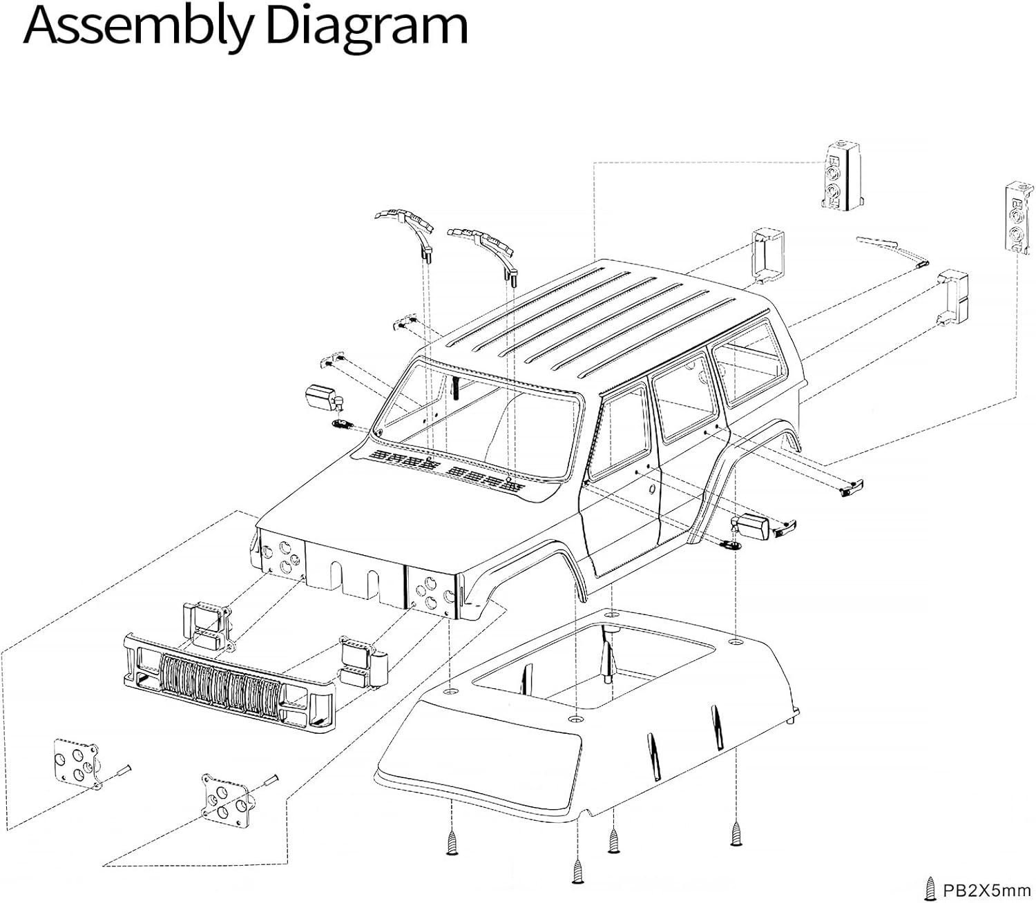 6.10inch Wheelbase RC Body Shell, ABS Cherokee Body with Front Rear Bumpers for 1/18 RC Crawler TRX4M Bronco Defender Chassis Upgrades, Spare Wheel Tire Included (Green)