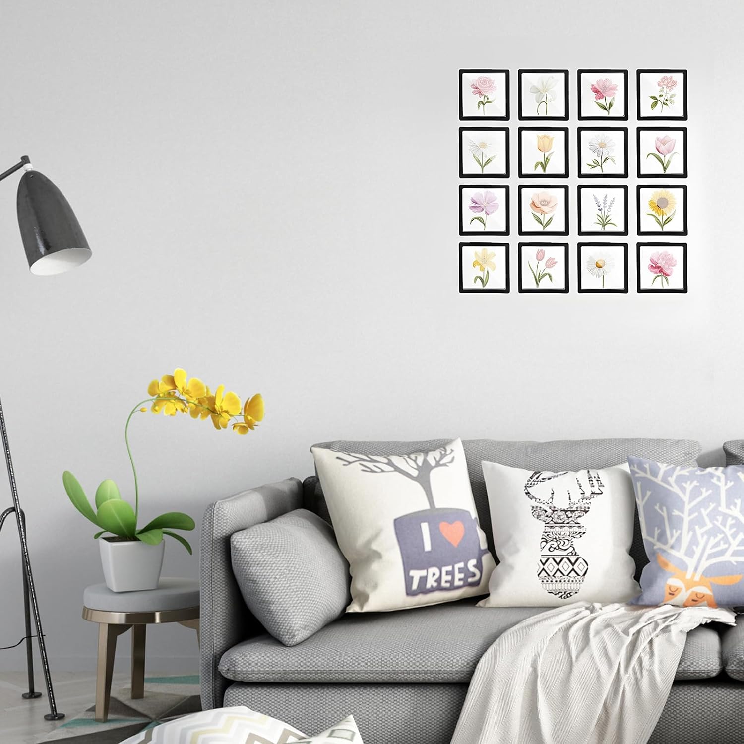 100PCS 3D Floating Display Case, Black Challenge Coin Frame Display Stands, Plastic Jewelry Collectibles Holder Stands for Coin Rocks Tooth Shells Specimen Pins Stamps (2.8x2.8x0.8 Inch)