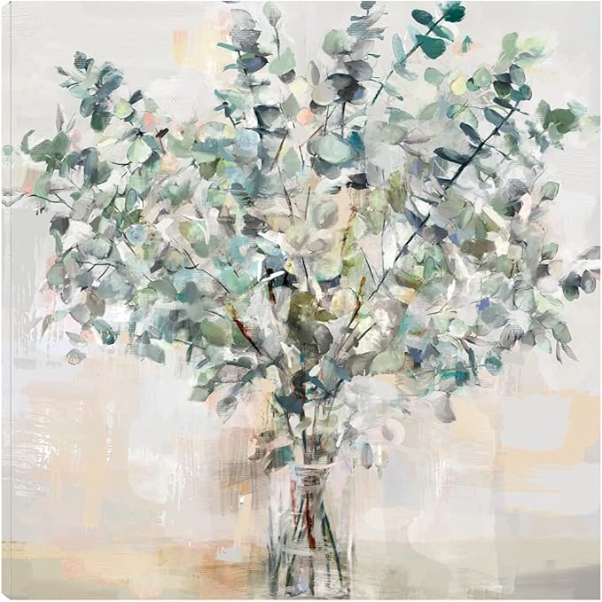 Fine Art Canvas Botanical Wall Art for Bathroom Plant