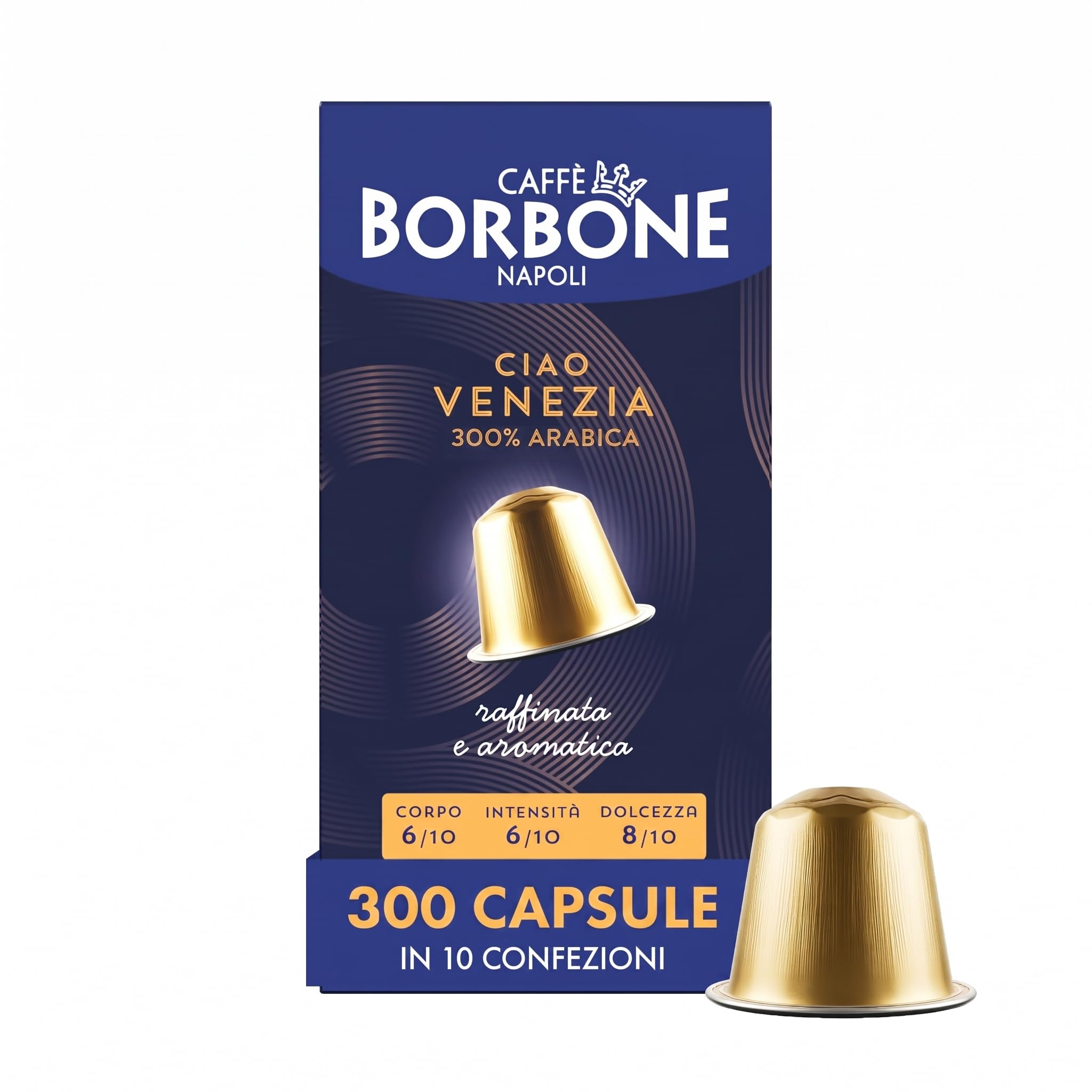 CAFFÈ BORBONE Miscela Ciao Venezia - 300 Capsule ALLUMINIO (30 confezioni da 10) - Capsule Compatibili con le Macchine ad uso domestico