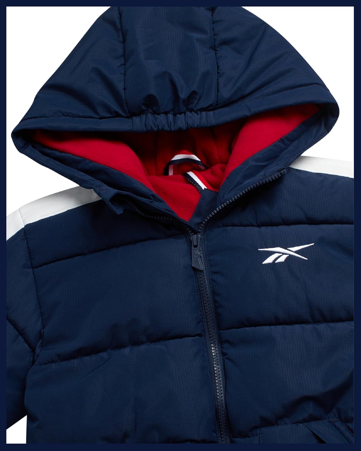 Reebok Boys Puffer Jacket - Heavyweight Insulated Zip Up Quilted Puffer Bomber Jacket - Weather Resistant Boys Winter Coat - Image 5