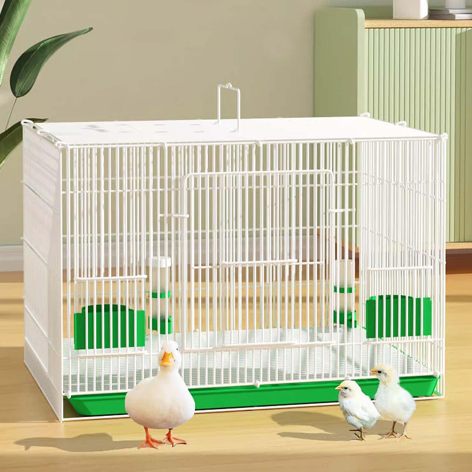 Jaula para Animales pequeños Jaula para Conejos de Interior Jaula para cobayas con Bandeja Superior y extraíble Jaula para hámster Gallinero de Metal (Azul)
