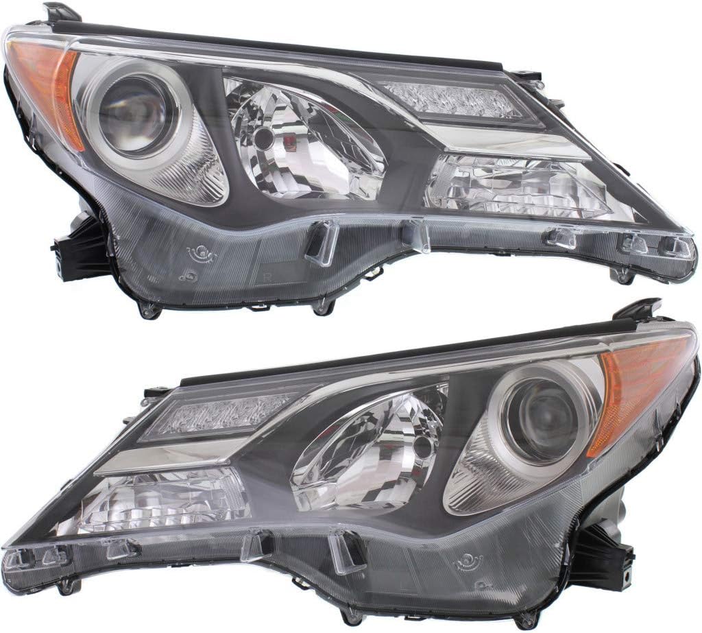 CarLights360: For 2013 2014 2015 Toyota RAV4 Headlight Assembly Driver and Passenger Side CAPA Certified w/Bulbs | TO2518147 TO2519147