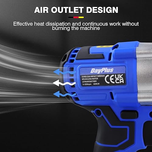 Miniatura 3 de Llave de impacto inalámbrica para industria automotriz y fabricación llave dinamométrica de 21 V 12 con 4 zócalos + batería de 6.0 Ah y brocas