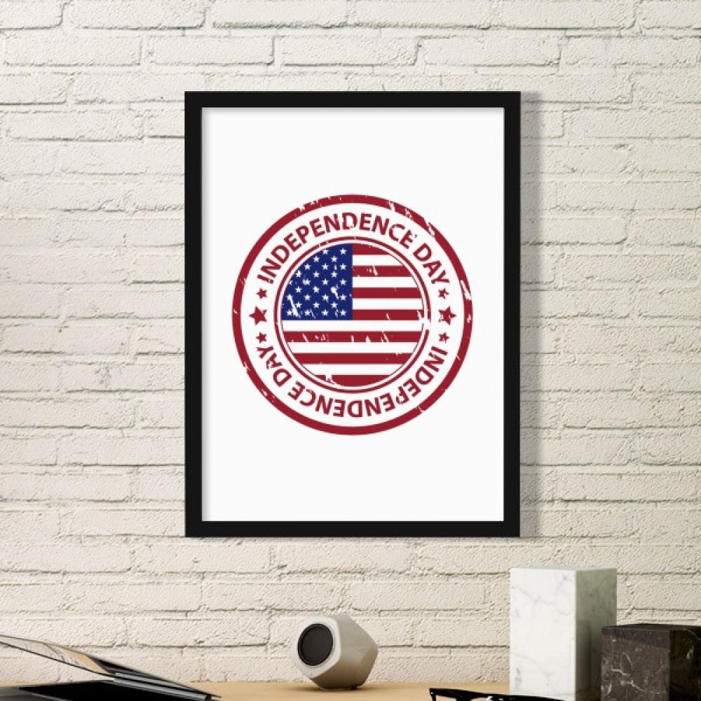 Art prints USA motif marcophilie avec cadre noir de qualité