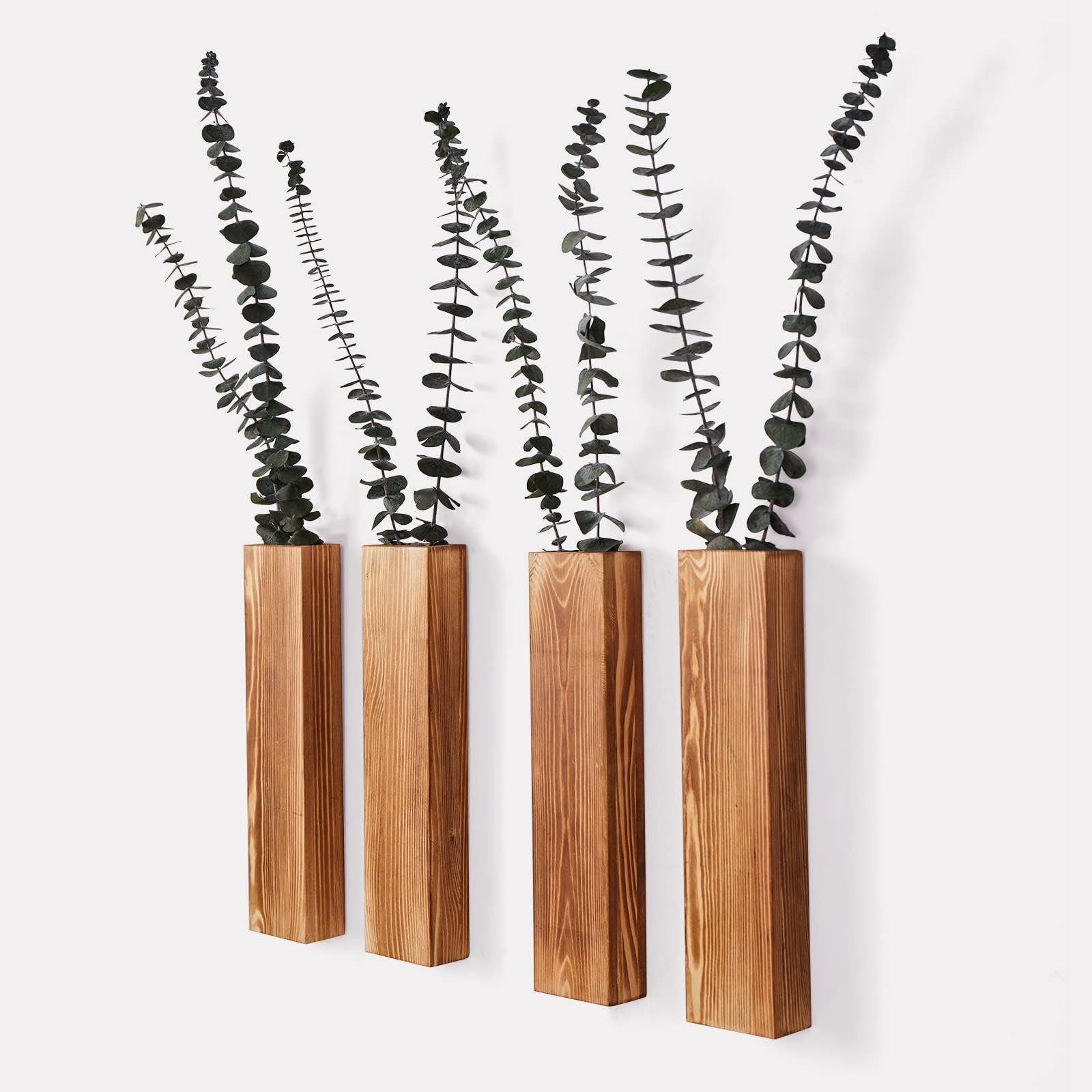 Wall Decor kitchen Wall Decor, UKRNLE Wood Vase 4 Pack for