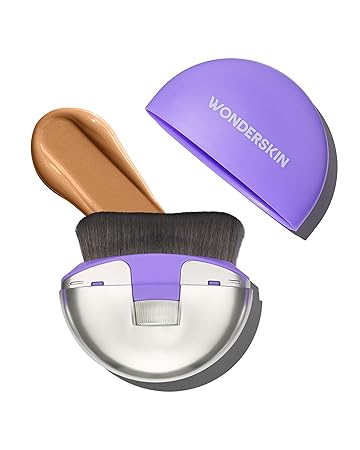 Wonderskin Dial-It-Up Brush – Adjustable 3-in-1 Makeup Brush for Foundation,