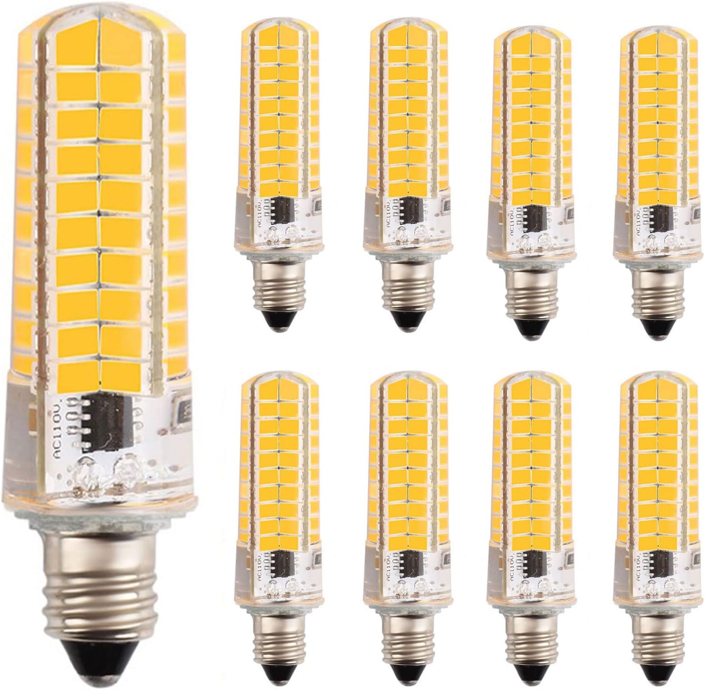 8Pack 6W E11 LED Bulbs Dimmable, Equivalent to 120W Halogen Bulbs