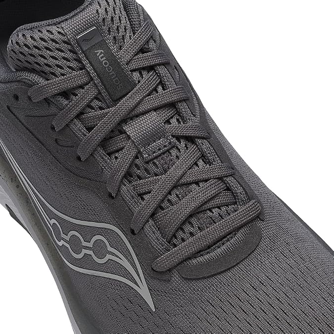 Saucony Men's Echelon 10 Sneaker, Carbon/Black, 8.5 X-Wide