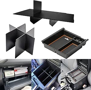 OxGord Center Console Organizer Compatible With Toyota Tacoma 05-15 - Custom Fit Insert For Armrest Lid Compartment - View #14