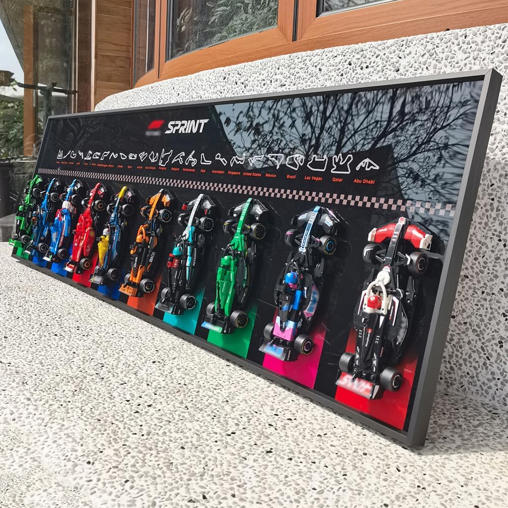 Display Wallboard for Lego Speed Champions Ultimate Formula 1 Collector's Pack - Contains 10 Sets in 1 66802,Adult Collectibles for Car Wall Mount Building Blocks (Only Display Wallboard)