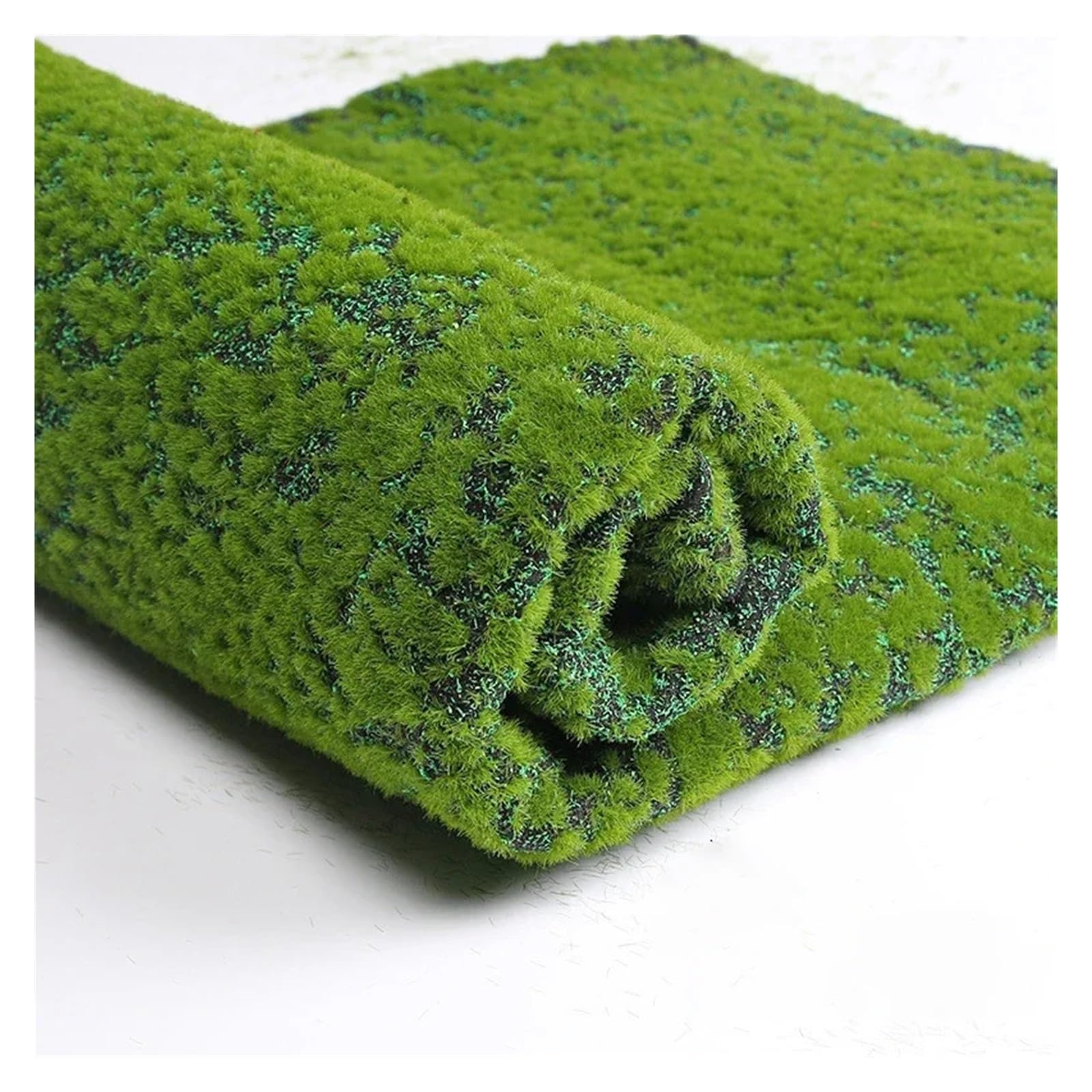GMGQJST Artificial Grass Artificial Moss Lawn Grass Simulation Moss Turf Green Plant Decorative For Shop Patio Garden Wall Decor Landscape Home Decor(Green Bottom)