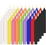 Onebird 100 pcs Unscented Assorted Colors Mini Taper Candle &vert; 4" Tall x 1&sol;2" Diameter &vert; Great for Casting Chimes&comma; Rituals&comma; Spell&comma; Wax Play & More