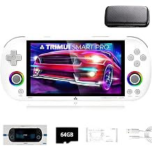TRIMUI SMART PRO Handheld Game Console 64G SD Card with 12000+Games, Linux System A133P Processor 5-Inch Screen Retro Video Gaming Console Boy Girls Adult Gifts - with Carry Case