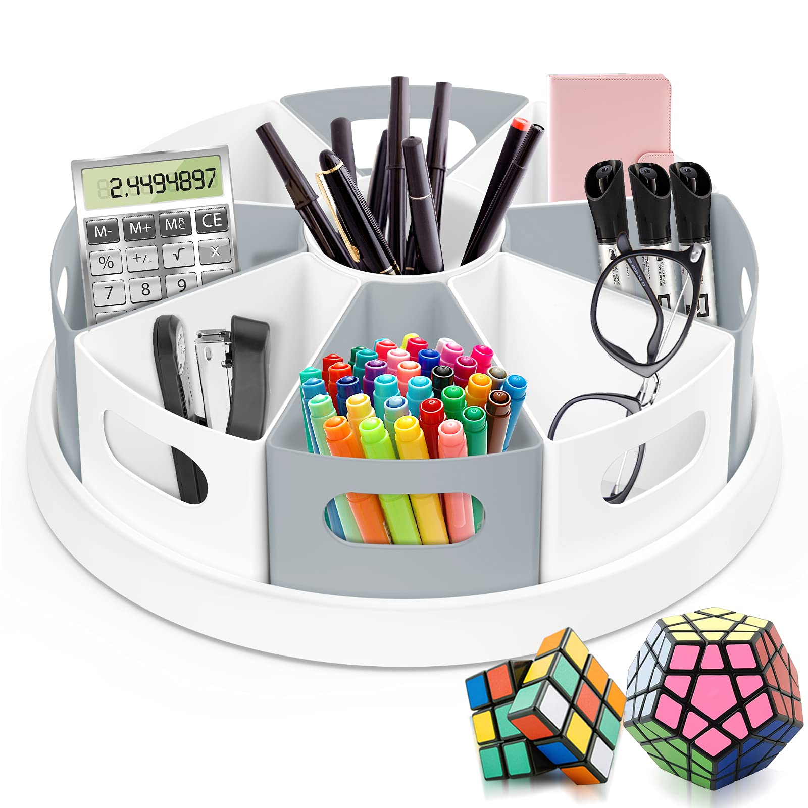 MeCids 360 Rotating Storage Organizer Desk Organizers Pen Holder– 12” Lazy