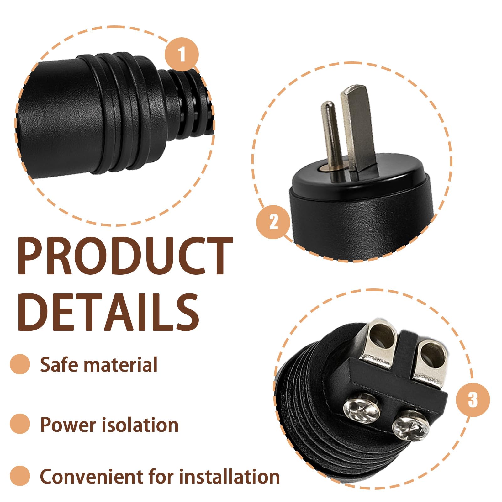 Connecteurs Haut-Parleur DIN 2 Broches à Vis, Fiches Audio HiFi Sans Soudure pour Amplificateur