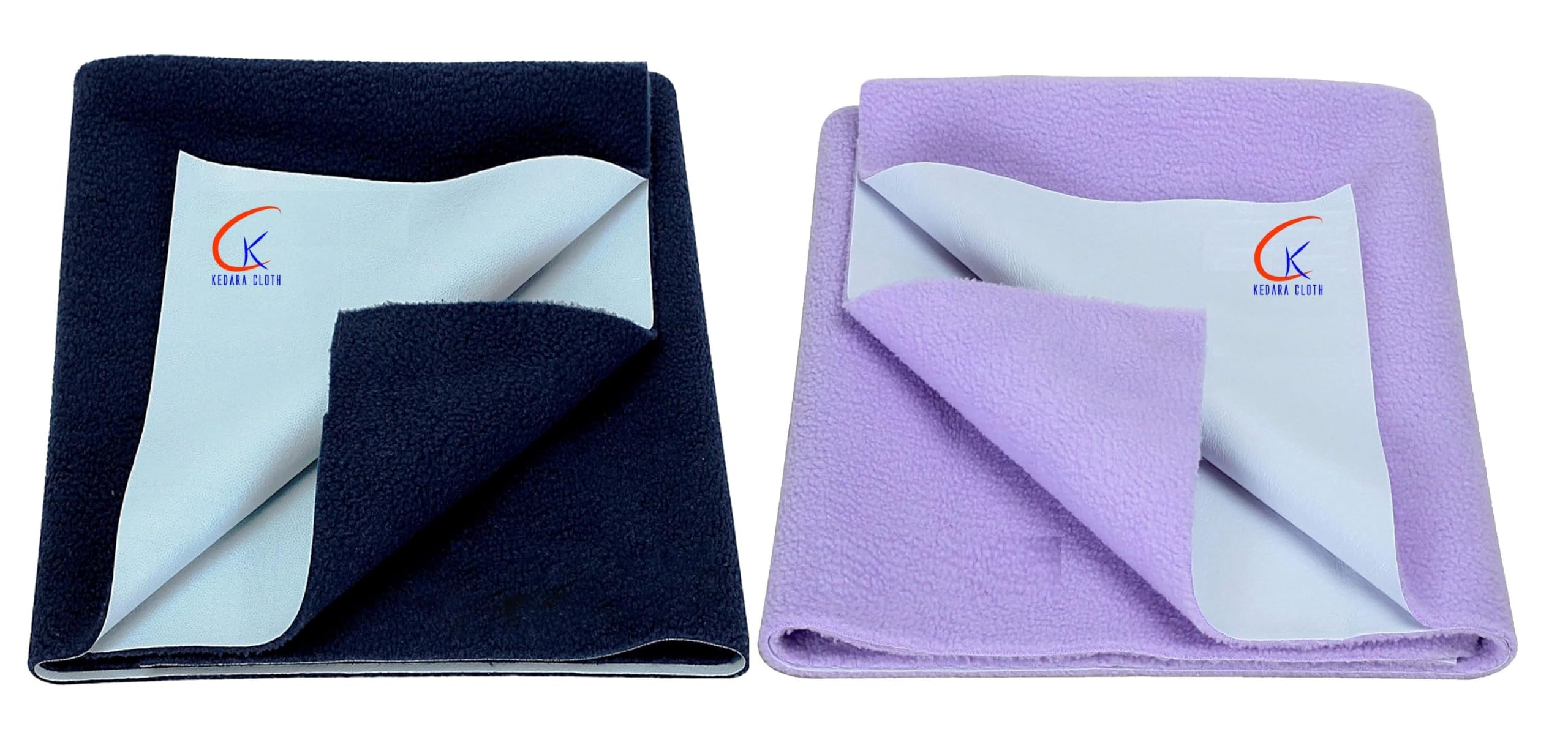 Baby Dry Sheet Pack of 2 (100x140 CM Large) | Quick Dry & Absorbent Waterproof Bed Protector | Reusable Soft Breathable Mattress Sheet for New Born Baby (Blue & Purple)-image-12