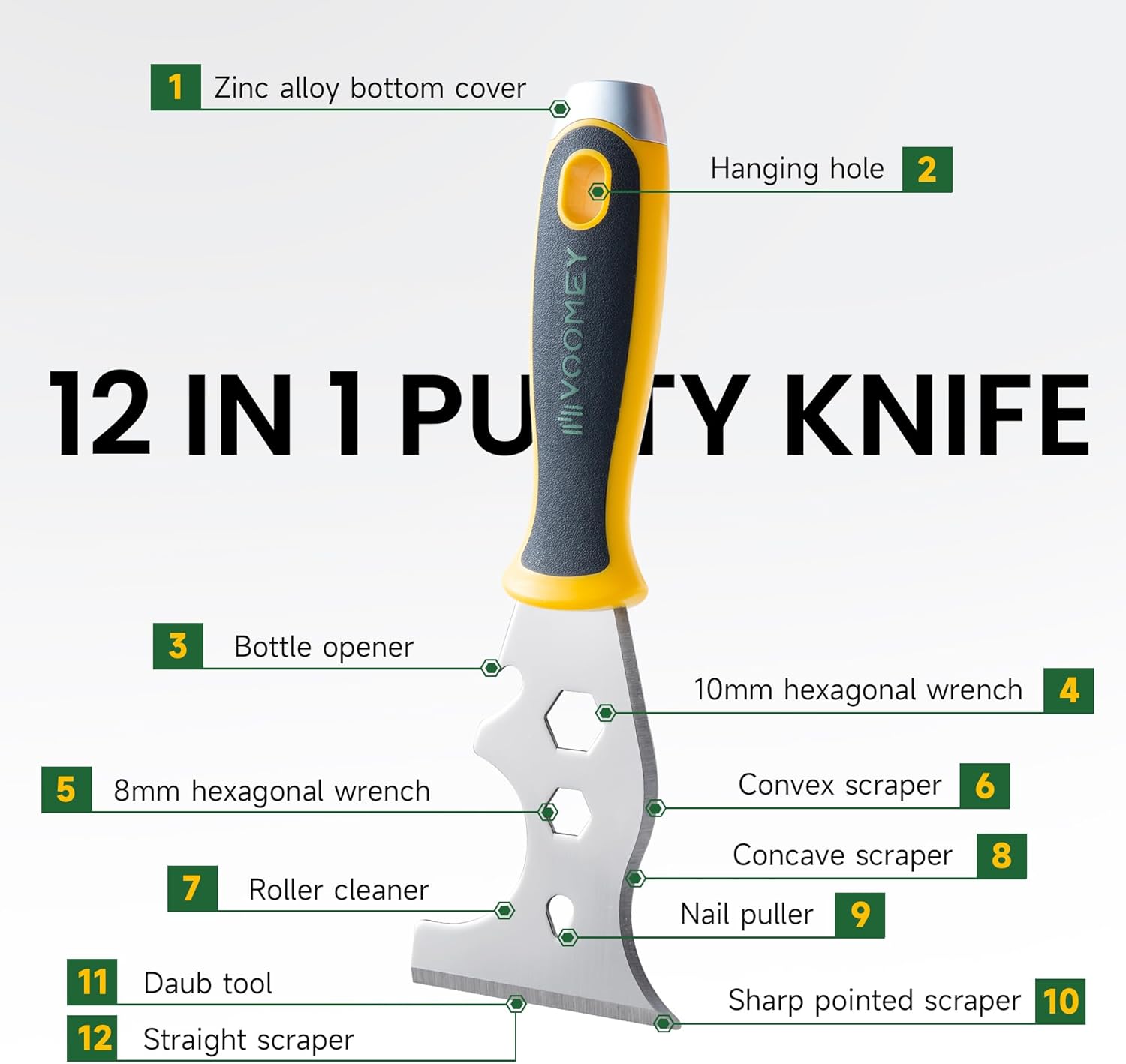 Voomey 18 Pcs Paint Bucket Hand Held, Paint Cup 4 Inch, Paint Brush, Integrated Magnetic Brush Grip,Multifunctional Paint Scraper Tool
