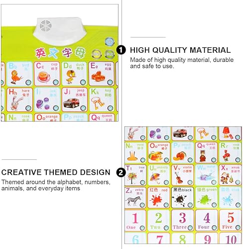Miniatura 4 de Tofficu 2 unids preescolar para chino hablar electrónico de pared educativa vocabulario digital aprendizaje educación cartel niños niños niños bebé