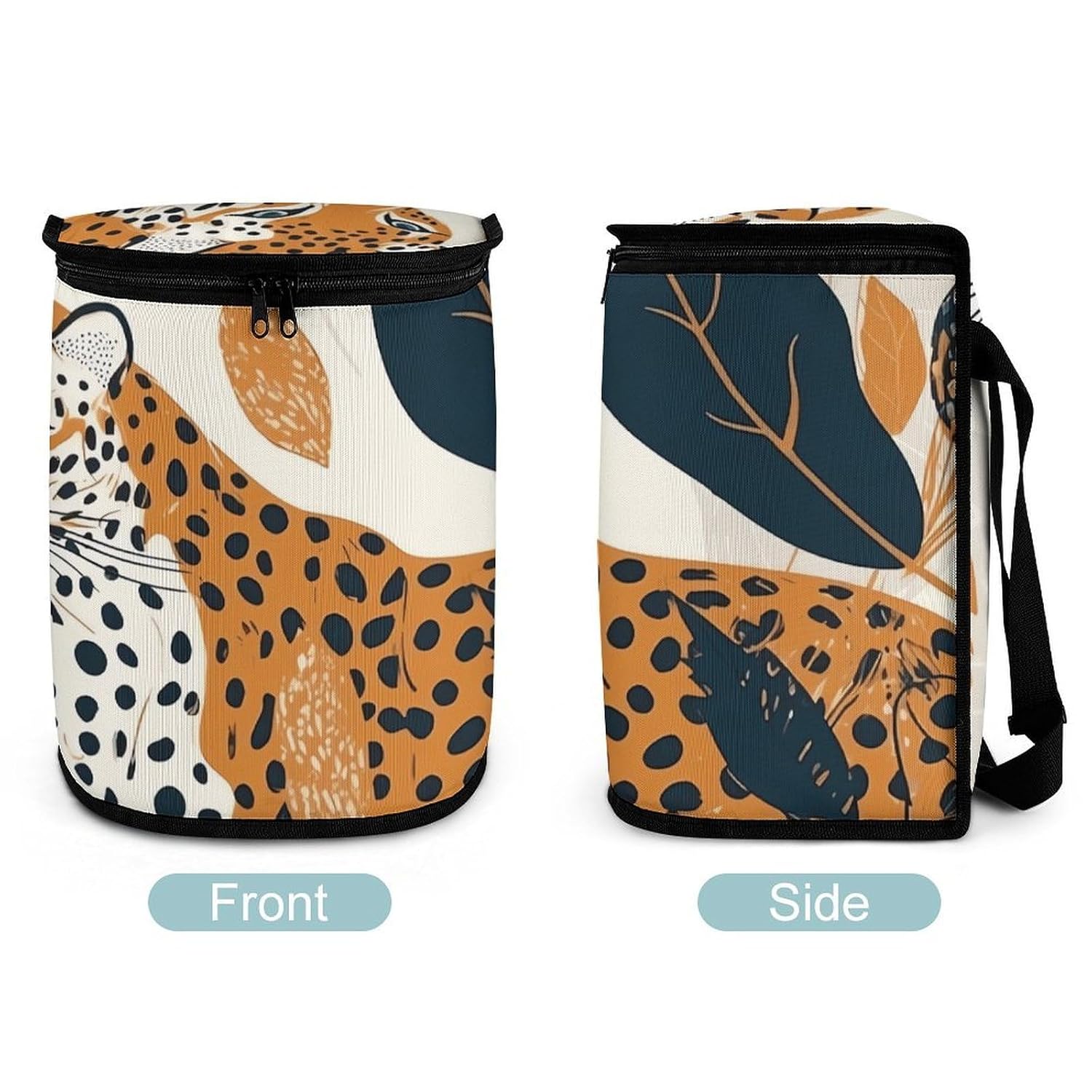 MUSM Leakproof Car Trash Can 2.5 Gallon, Durable Automotive Garbage Bag with Waterproof Liner, Spots and Leaves Trash Bag for Car, Truck, RV & Bathroom