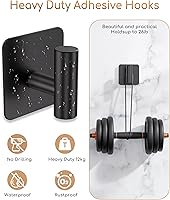 Vista 6 de 4 Pack Large Heavy Duty Wall Hooks - 26lb Max, Stainless Steel Adhesive Towel Hook, Shower Hooks for Hanging Towel, Coat, Robe, Wall Hook for Use in