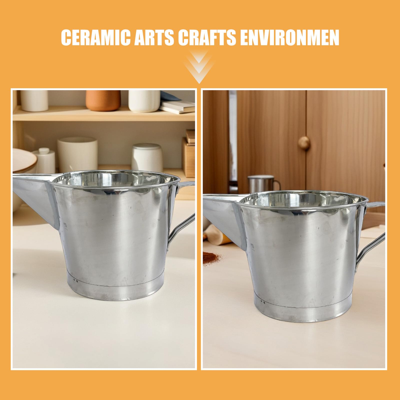 Dzbanek odlewniczy z sitkiem: 10-litrowe wiadro ze stali nierdzewnej z filtrem do mieszania zaprawy i gliny. Narzędzia ceramiczne - wiadro z akcesoriami do ceramiki do rękodzieła