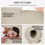 Grand tapis de yoga-72.00x36.00 x0.4.00 Largeur supplémentaire & Mat d'exercice épais, confortable, non glissant fonctionne bien sur tout le plancher pour stretching,Yoga Studio,Gym ou Home Workouts