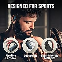Vista 2 de VOKALEN Reflex Pro - Auriculares deportivos inalámbricos con ganchos para los oídos, cancelación activa de ruido, hasta 50 horas de duración