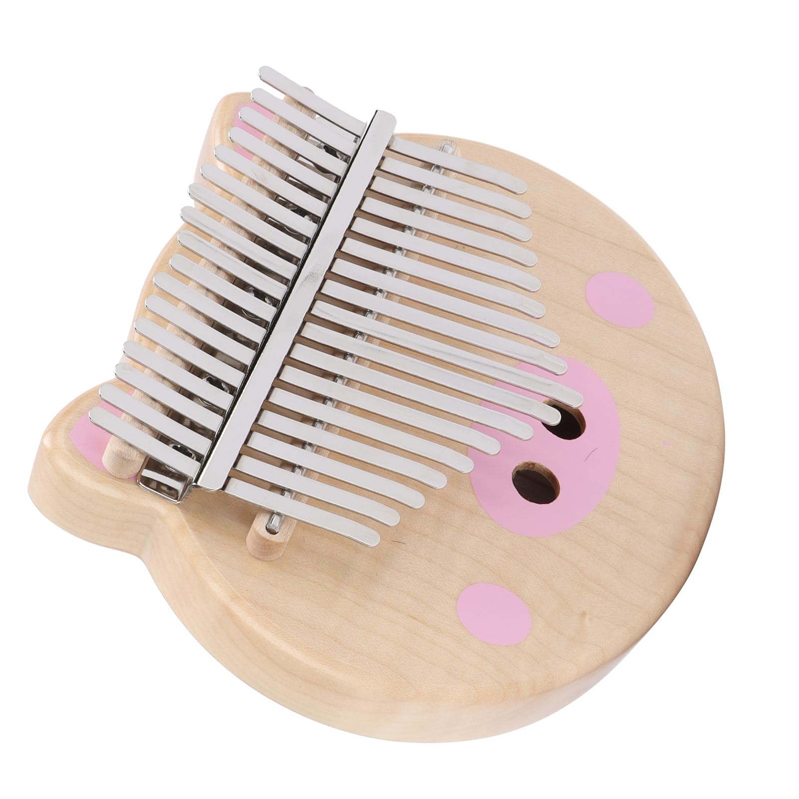 Thumb Piano Strumento musicale portatile per pianoforte a dito con design a maiale rosa Legno di acero M5 per bambini Principianti Imparare a suonare musica a casa Viaggi