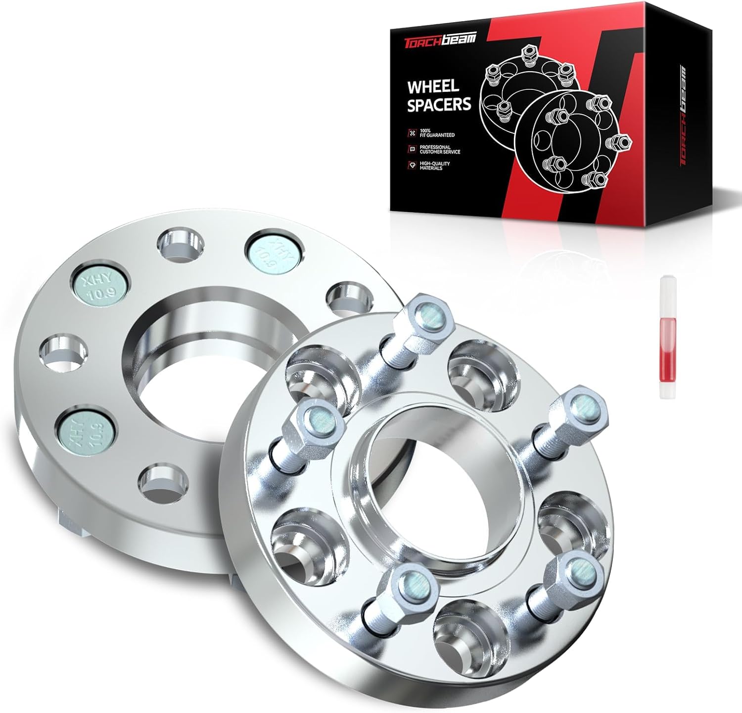 Torchbeam 2Pcs 5x4.5 Wheel Spacers 5x114.3, M12x1.5 Wheel Stud, 1“ 25.4 Thickness, 64.1 Hub Centric | Wheel Adapters for CR-V, Accord, Civic, Escape, H-R-V, Pilot, RDX, Odyssey, TLX, MDX, TL, TSX