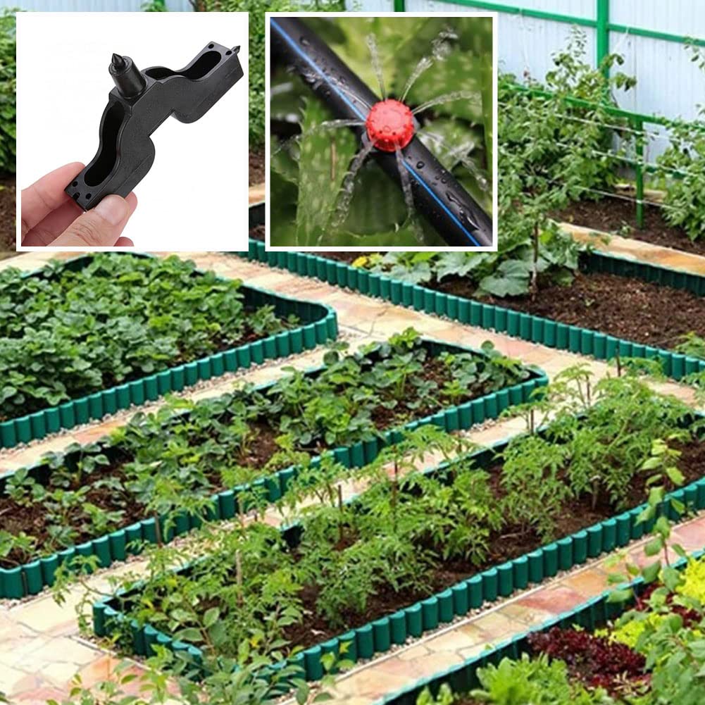 Rakiuty Sacabocados Riego por Goteo, Herramienta Perforadora de Manguera 3-4 mm, Mini Perforadoras Tuberías Agua, Tubos Cabeza Toro, para mangueras de riego de Jardines, 2 Piezas