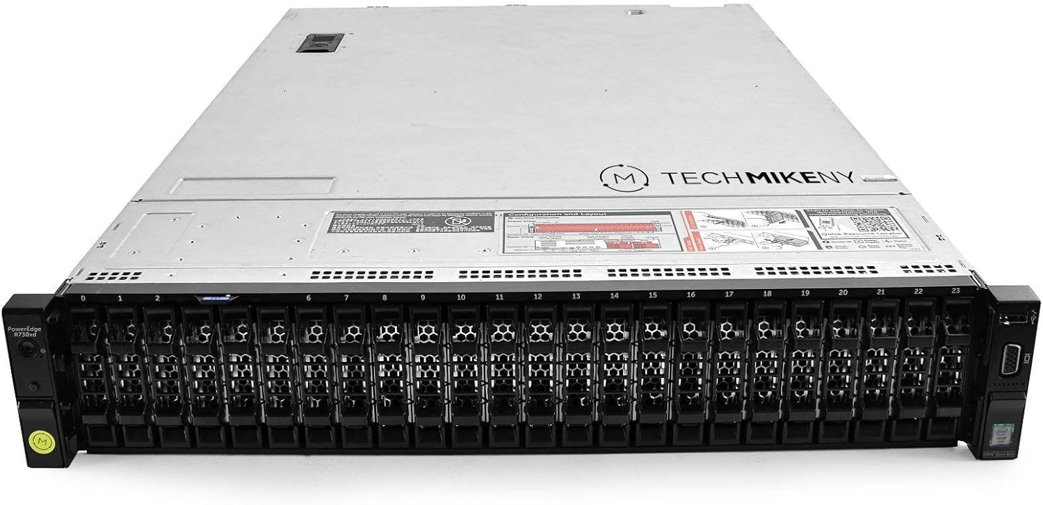 TechMikeNY Server 3.10Ghz 20-Core 64GB RAM 800GB SSD Storage Rails PowerEdge R730xd (Renewed)