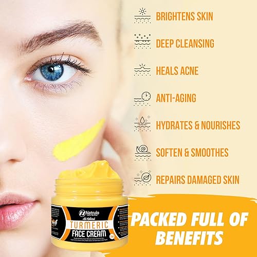Miniatura 2 de Crema de cúrcuma para rostro y cuerpo  Loción iluminadora de la piel de crema de cúrcuma natural  Crema de cúrcuma limpia la piel, combate el acné,
