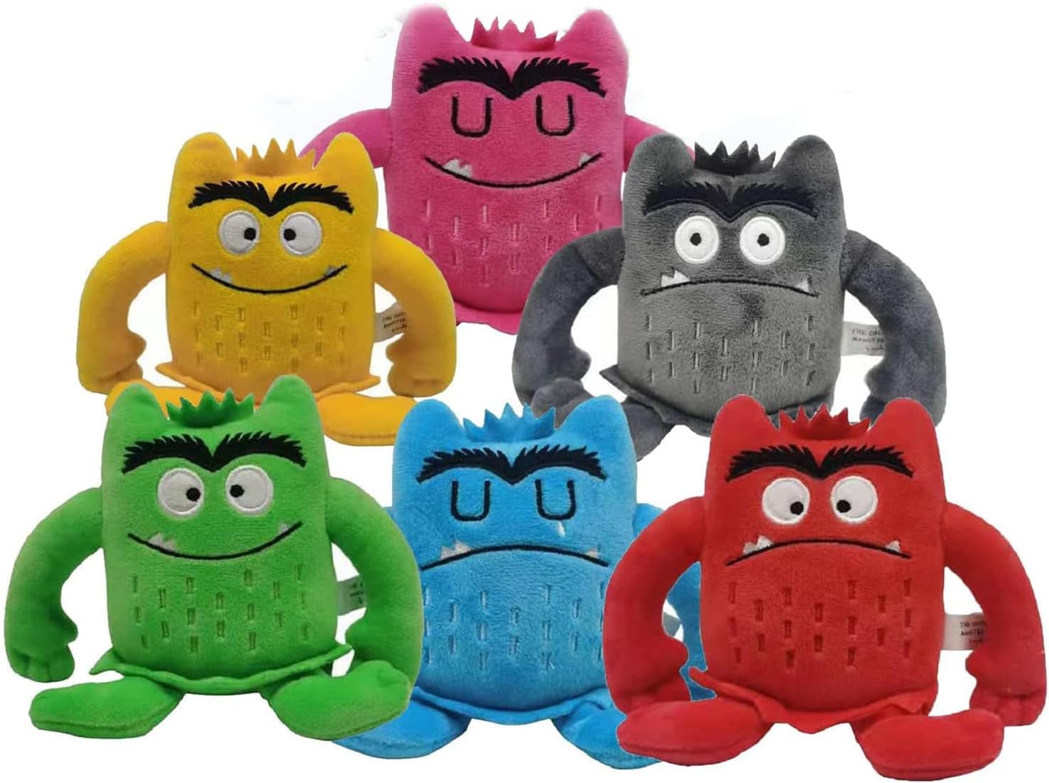 Monster Plush Toys,My Emotional Little Monster Cartoon Doll Stuffed Animals Toys Soft Toy Cartoon Animals Plush Figure for Adult & Kids & Lovers (6 Colors)