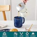 vancasso STARRY Coffee Mug Sets, 12 OZ Ceramic Coffee Mug with Handle for Coffee Tea Cocoa Milk Coffee Cups Set of 6, Blue