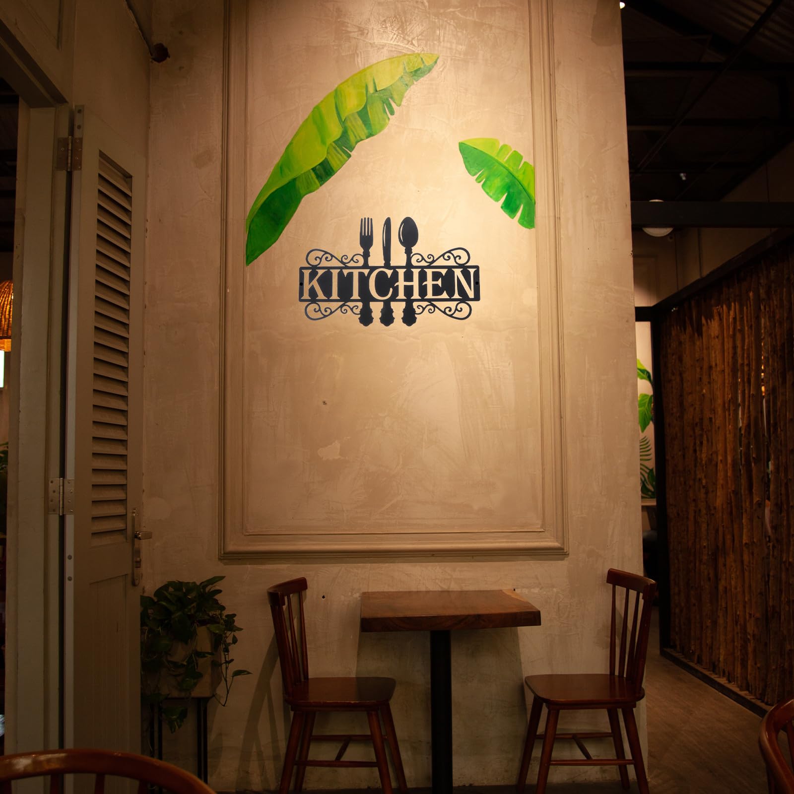 PACKOVE Insegna in Ferro da Parete Lettere Kitchen, Decorazione Murale Retrò per Ristorante, Ciondolo Decorativo Sospeso Resistente e Riutilizzabile per Arredamento Casa e Cucina