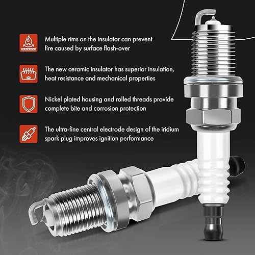 Miniatura 5 de A-Premium Juego de 6 bobinas de encendido y bujías de iridio compatibles con Toyota Camry 2005-2006, Sienna 2004-2006, Highlander 2004-2008 y Lexuss