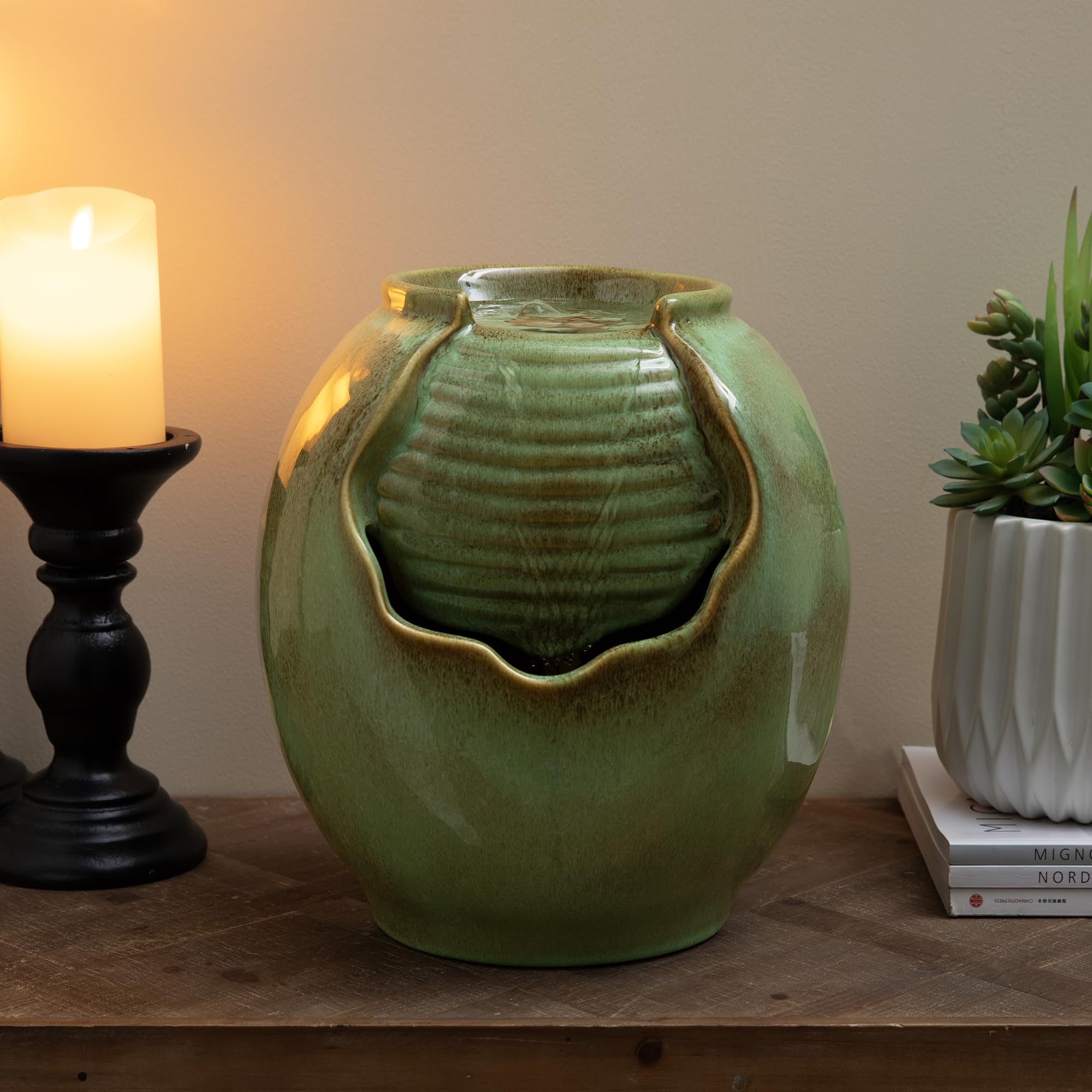 Glitzhome Ceramic Fountain