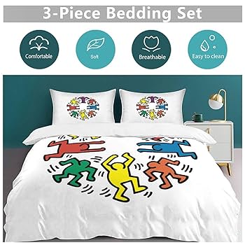 Amazon｜寝具カバーセット キースヘリング 3点セット 枕カバー