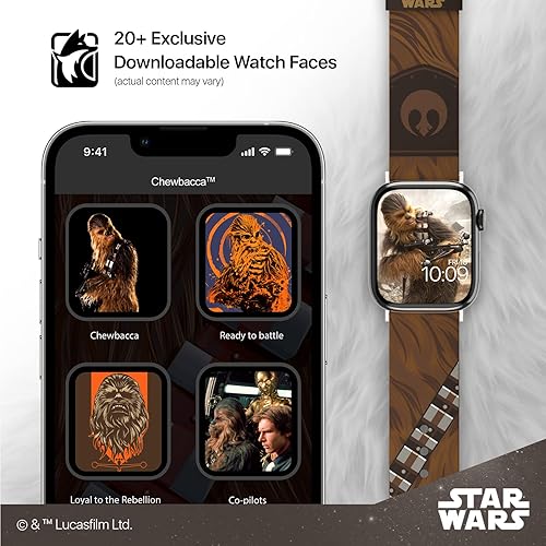 Miniatura 6 de MobyFox Star Wars Correa de reloj inteligente Samsung y Android con licencia oficial reloj no incluido