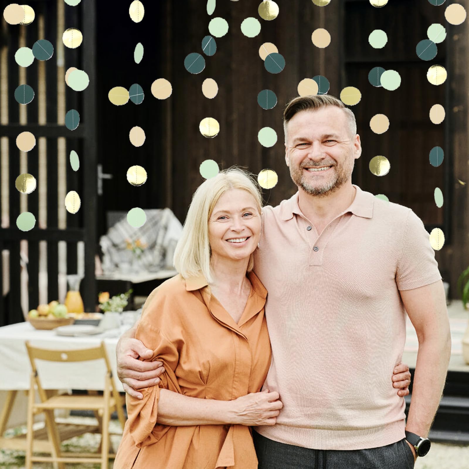 Guirlande En Papier Pailleté Vert – 52 Pieds, 4 Guirlandes, Décoration Fête Anniversaire Mariage