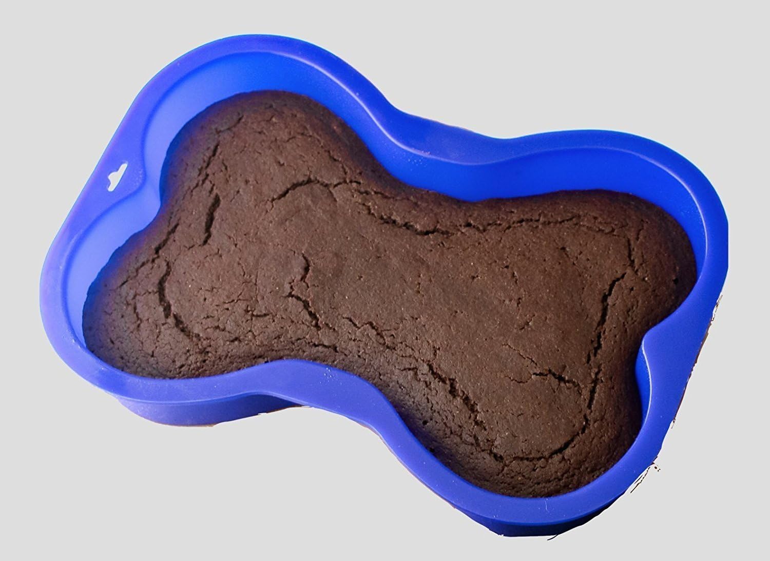 Dog Bone Cake Pan 7X10 Inches Blue for Petaversary (TM)