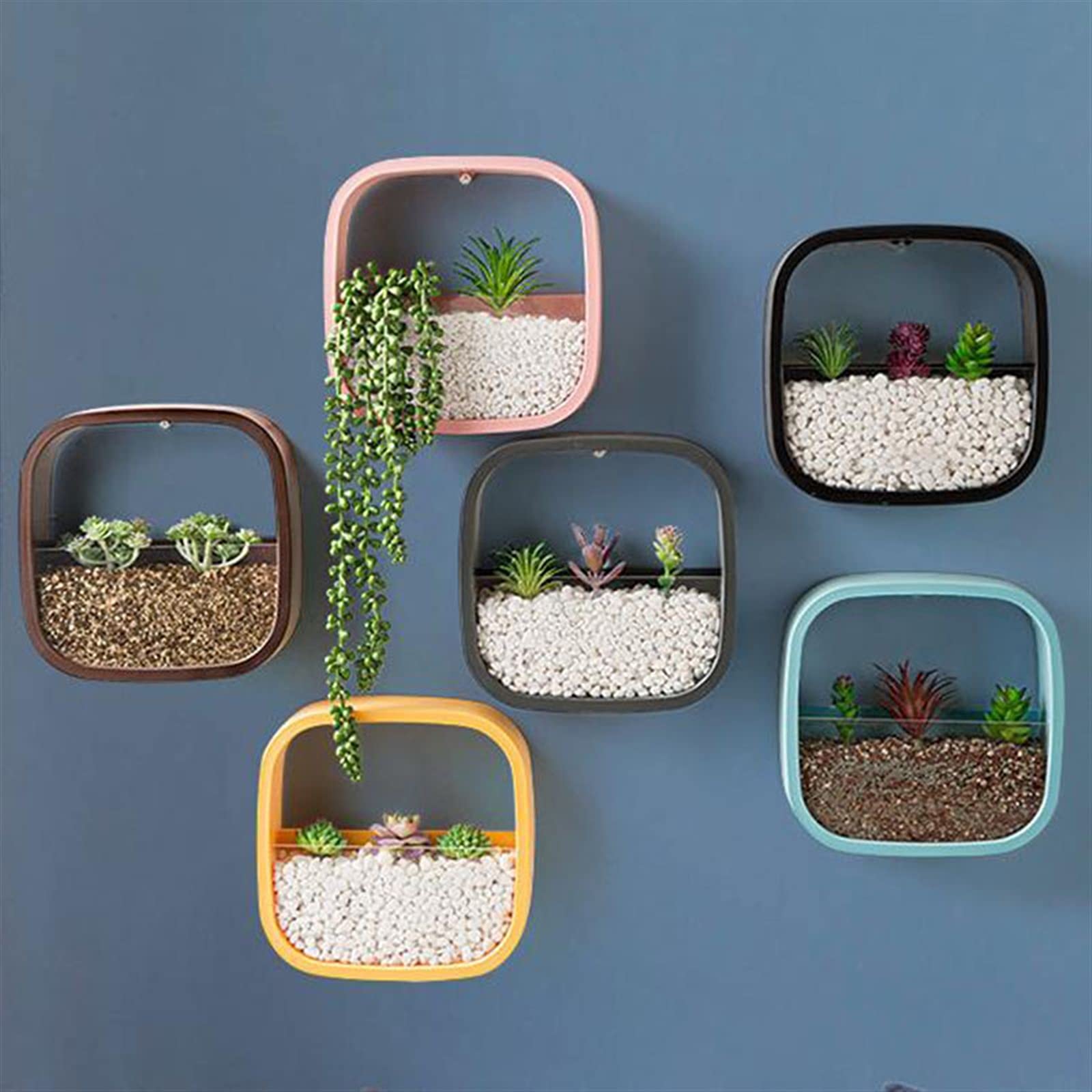 Jardiniere balcon Vase murale Moderne Art Moderne Vase suspendu Planteurs Fleurs Pot de fleur Panier plant for la chambre extérieure intérieure Décoration de salon Pot suspendu plante interieur ( Colo