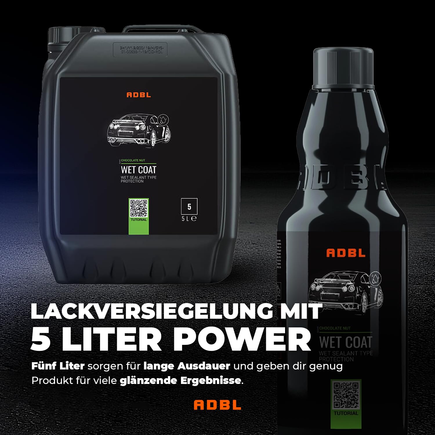 ADBL Wet Coat (5L) Premium Nassversiegelung & Sprühversiegelung mit Abperl-Effekt - Sprühwachs für langanhaltenden Lackschutz & Glanz - Auto Lackversiegelung - für alle Lackarten