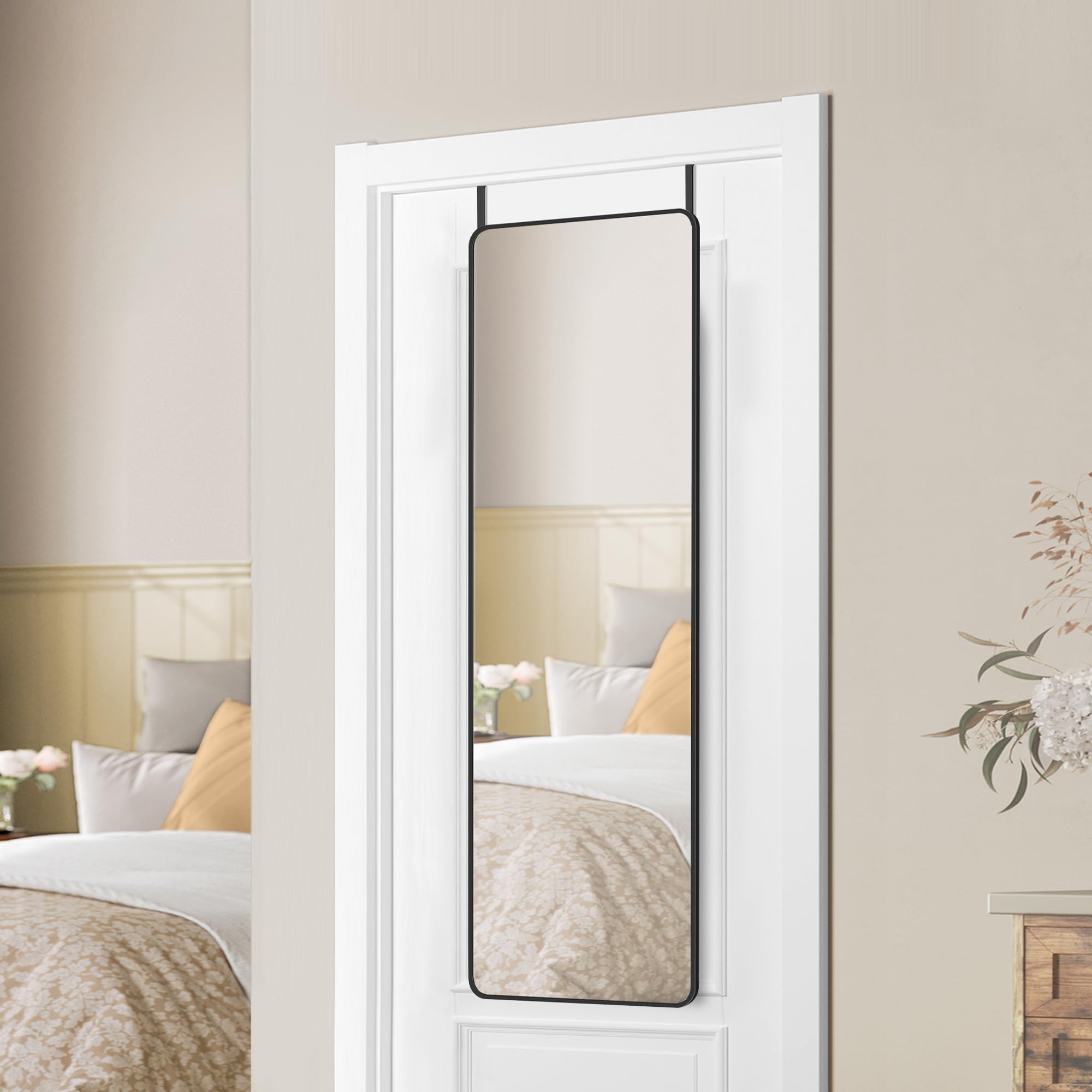 SONGMICS lustro ścienne, szkło hartowane, 120 x 40 x 1,3 cm