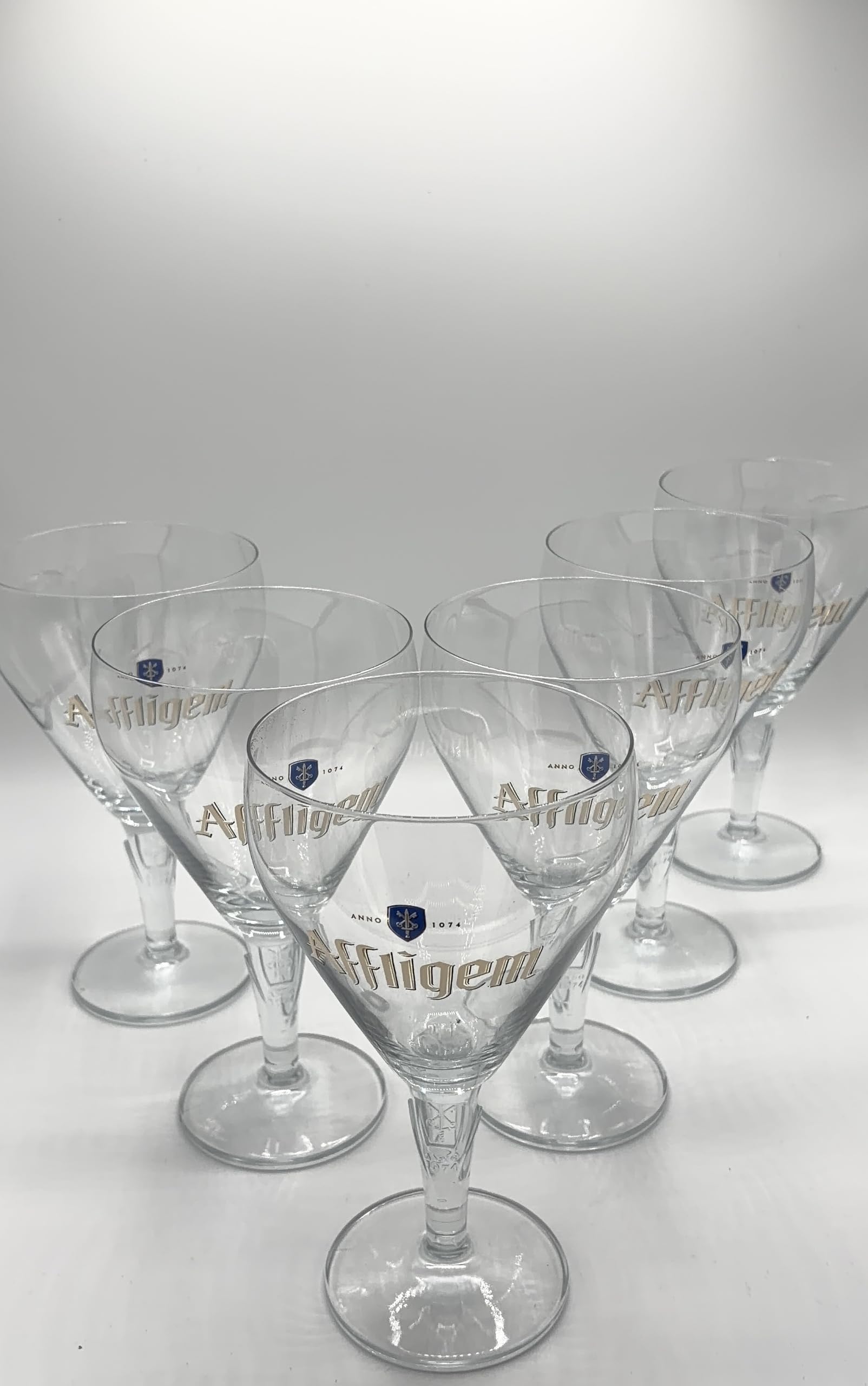 Juego de 6 vasos de cerveza BELGE 50 CL, modelo AFFLI claro
