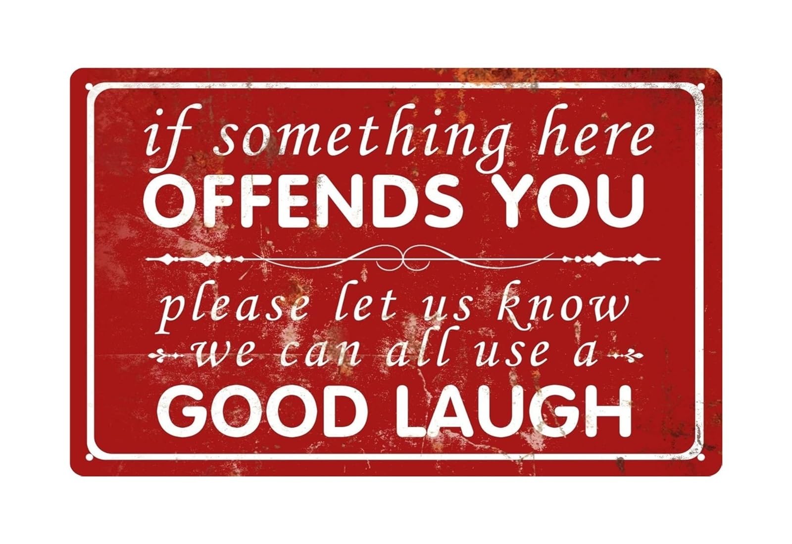 IDGTTLDF Funny Bar Sign Metal Tin Sign Vintage Humorous Quote Wall Decor for Cafe Man Cave Home Office 8 X 12 inch