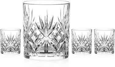 DIAMANTE Chatsworth Whisky Tumblers - Premium Lead Free Crystal - Set of 4
