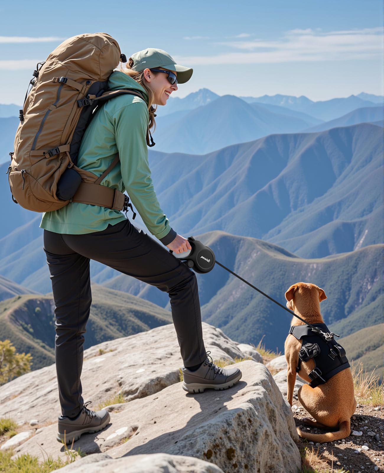 Pecute Laisse Chien Enrouleur, New Classic Laisse Enrouleur 8m, Fonction Anti-Morsure, avec Un Boutton S'arrêter Bloquer Jusqu'à 50Kg pour Moyen et Grand Chiens, Noir
